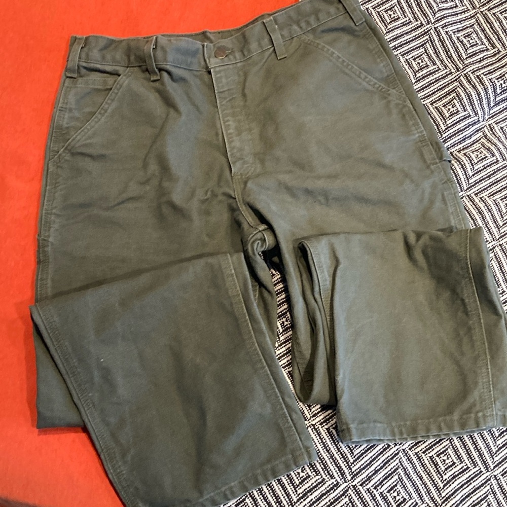 Men's Olive Green Carhartt pants
